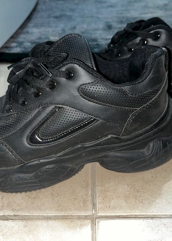 Derimod Kadın Siyah Bağcıklı Platform Spor Ayakkabı - Görsel 4