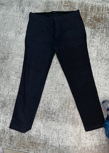 Lacivert Erkek Denim Düğmeli Pantolon - Görsel 3