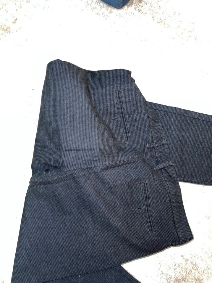 Lacivert Erkek Denim Düğmeli Pantolon - Görsel 4