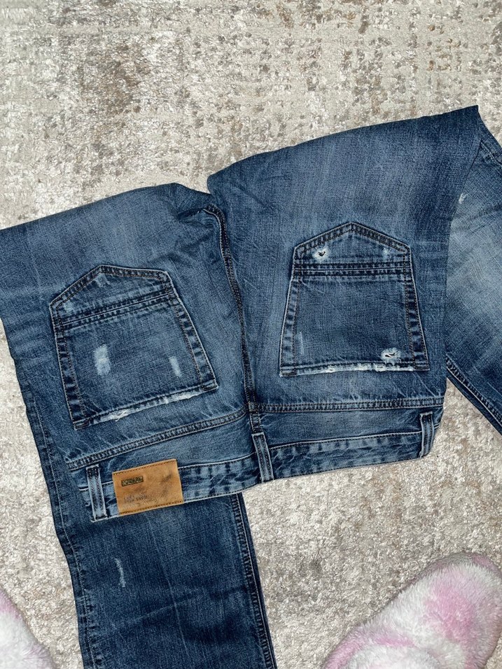 Colins Düğmeli Lacivert Erkek Denim Jean - Görsel 4