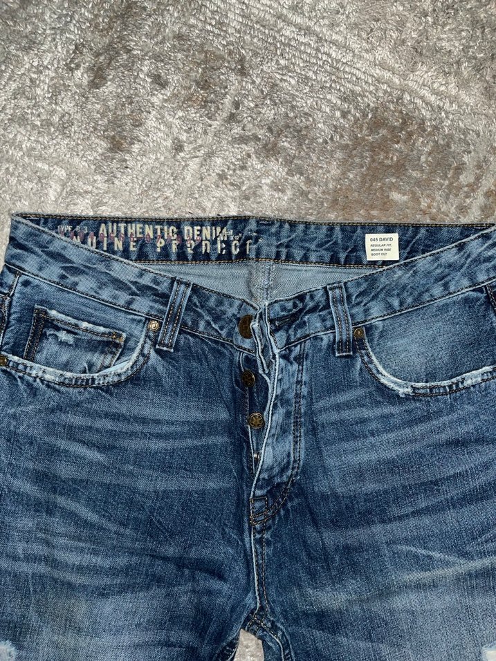 Colins Düğmeli Lacivert Erkek Denim Jean - Görsel 2