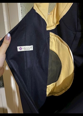 Kadın Siyah Altın Kuşaklı Uzun Abiye Elbise - Görsel 6