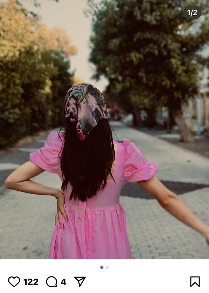 Pembe elbise - Görsel 4