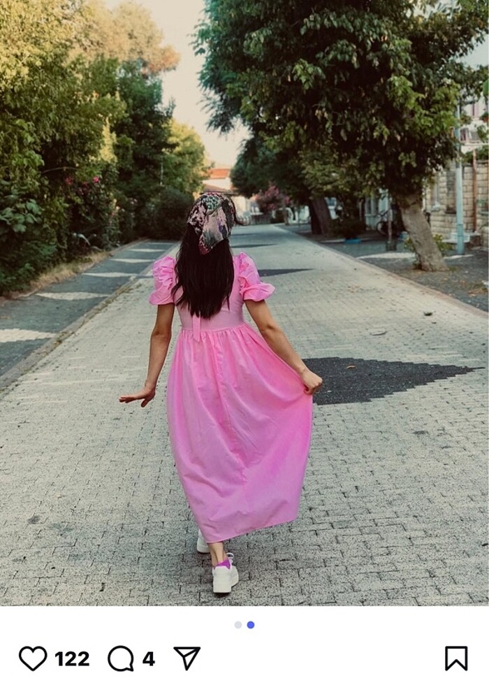 Pembe elbise - Görsel 5