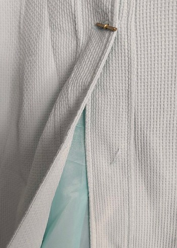 Gri Düğmeli Uzun mevsimlik - Görsel 4