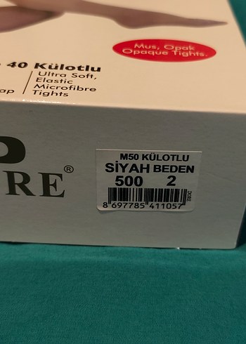 6lı kutu DORE Mikro 40 Denye Opak Külotlu Çorap - Görsel 2