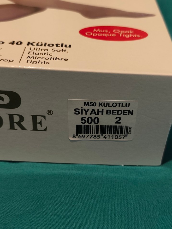 6lı kutu DORE Mikro 40 Denye Opak Külotlu Çorap - Görsel 2