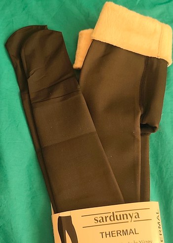 Sardunya Termal Kadın Çorap- Siyah İnce Çorap Görünümlü Kürklü - Görsel 2