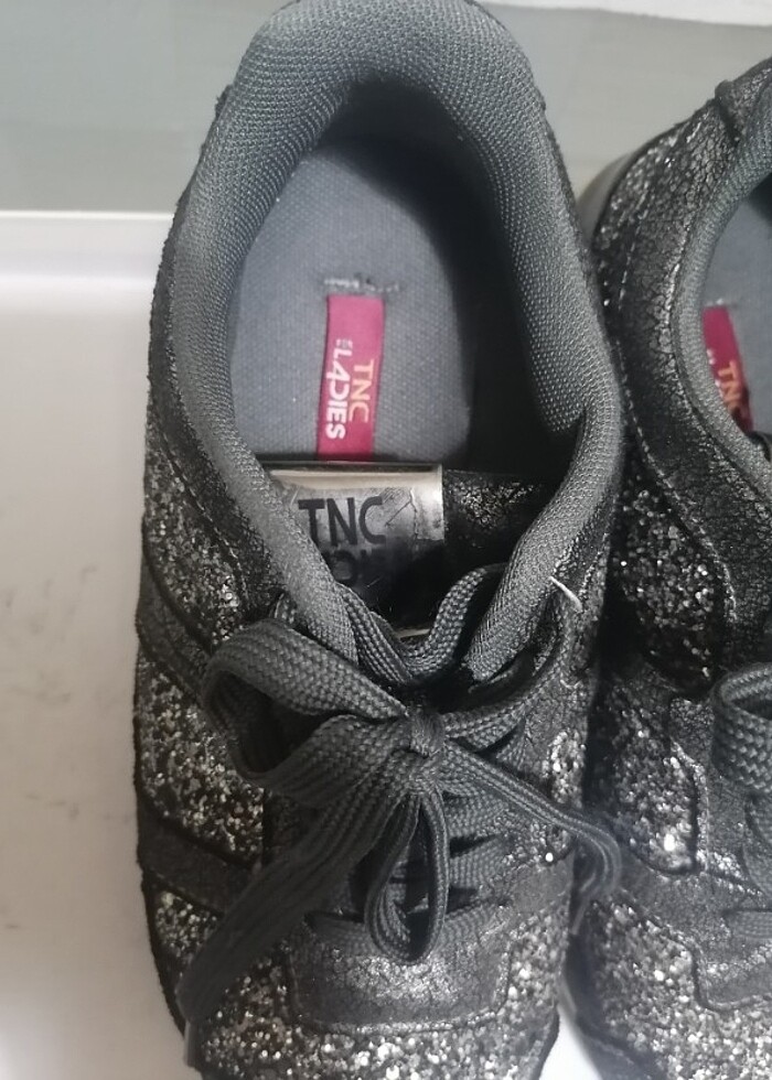 Kemal Tanca gümüş simli sneaker  - Görsel 2