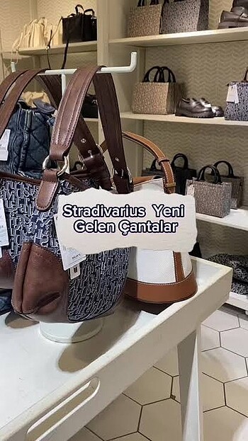 Stradivarius Stradivarius Monogram desenli çanta
