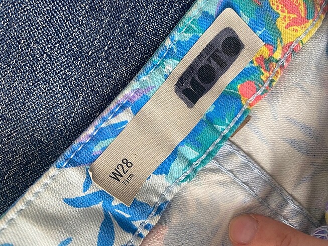 xs Beden topshop desenli yazlık mini şort