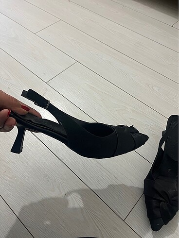 Diğer Siyah kısa topuk stiletto