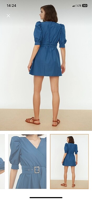 36 Beden mavi Renk #zara elbise