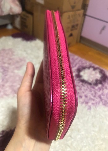 Chanel Parlak Pembe Deri Kadın Cüzdan