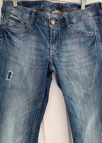 Kadın Mavi Denim Bol Kesim Jean - Görsel 3