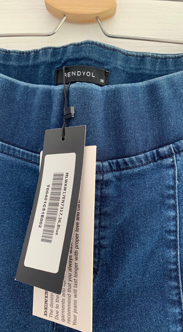 Lacivert Esnek Kumaşlı Kadın Midi Kot Pantolon - Görsel 2