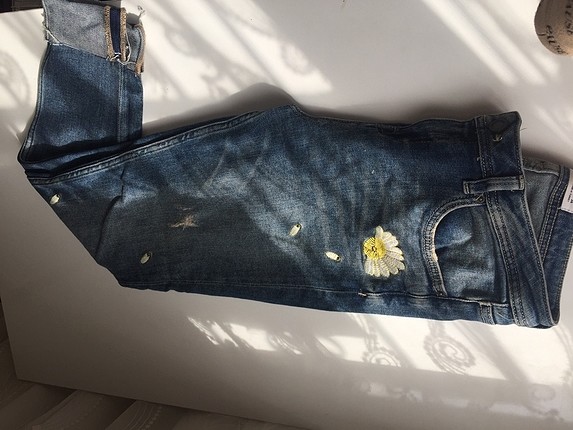 36 Beden mavi Renk zara mom jean