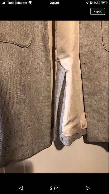 Pull and Bear Gri Vatkali Ceket
