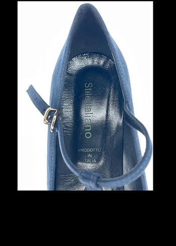 Lacivert Süet Platform Topuklu Kadın Ayakkabı - Görsel 4