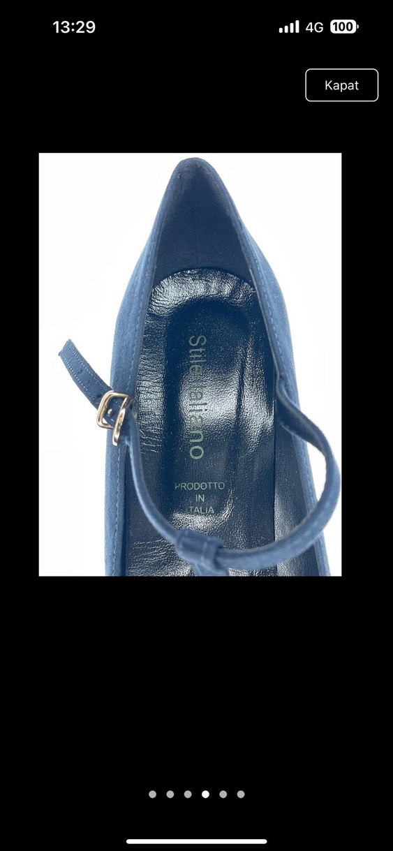 Lacivert Süet Platform Topuklu Kadın Ayakkabı - Görsel 4