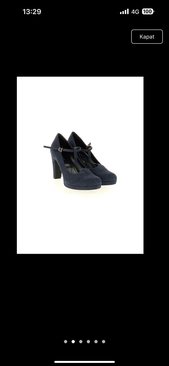 Lacivert Süet Platform Topuklu Kadın Ayakkabı - Görsel 3