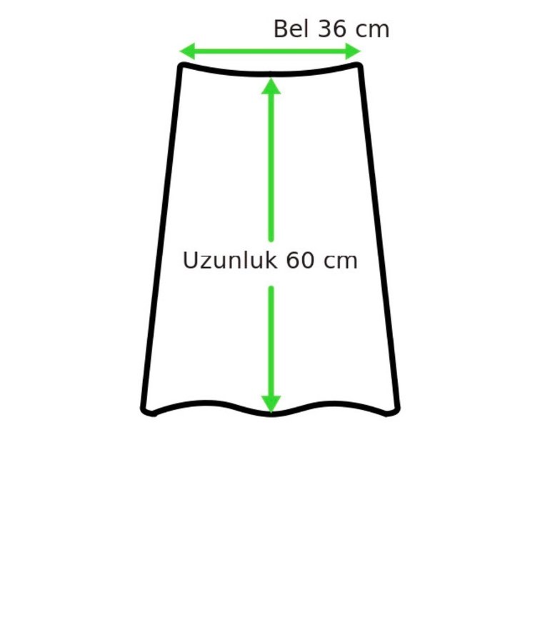 H&M Çizgili Mavi Midi Etek - Görsel 5