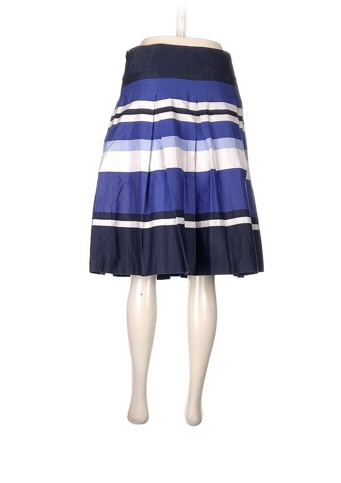 H&M Çizgili Mavi Midi Etek - Görsel 3