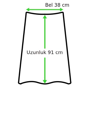 H&M H&M Uzun Siyah tül detay Gotik Midi Etek