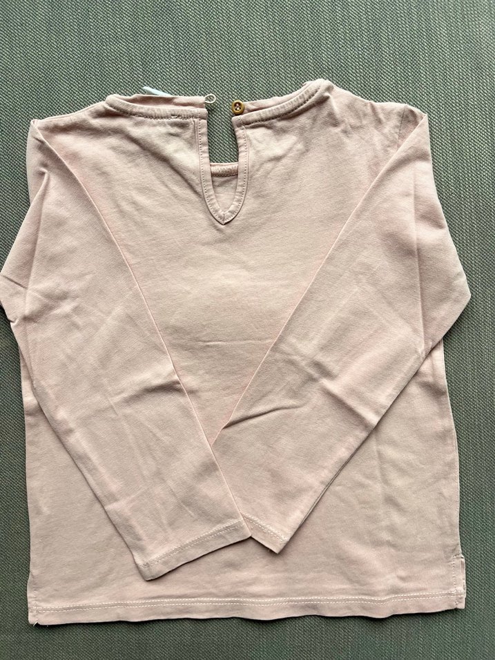 Mango Marka Kız Çocuk Pembe Uzun Kollu Tşhirt - Görsel 3