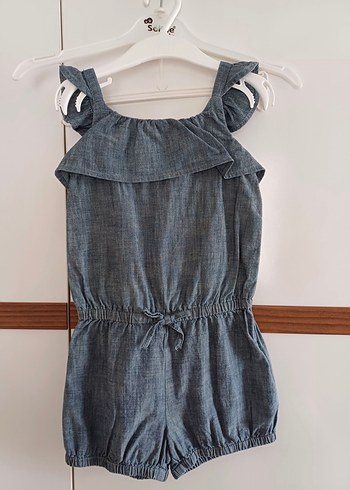 GAP MARKA Kız Çocuk Denim Fırfırlı Tulum - Görsel 3