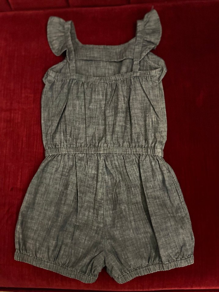 GAP MARKA Kız Çocuk Denim Fırfırlı Tulum - Görsel 2