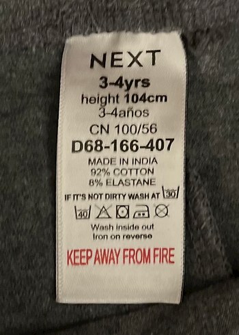 NEXT MARKA Kız Çocuk Gri dizinde Panda Desenli Tayt - Görsel 3