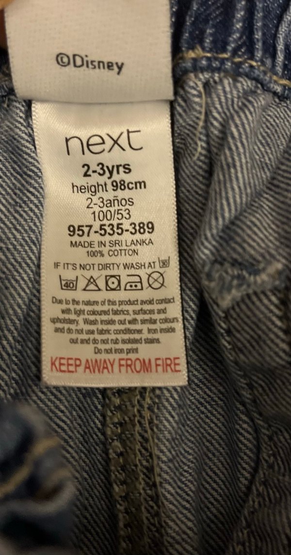 Disney Desenli Kemerli Gri Mini Kot Şort - Görsel 3