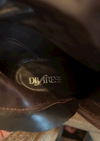 DİVARESE MARKA Camel Deri  Platformlu Diz Boyu Çizme - Görsel 7