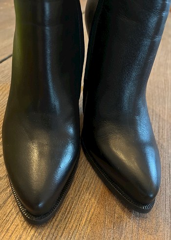 HOTİÇ MARKA Siyah Deri Stiletto Topuklu Kadın Bot - Görsel 3