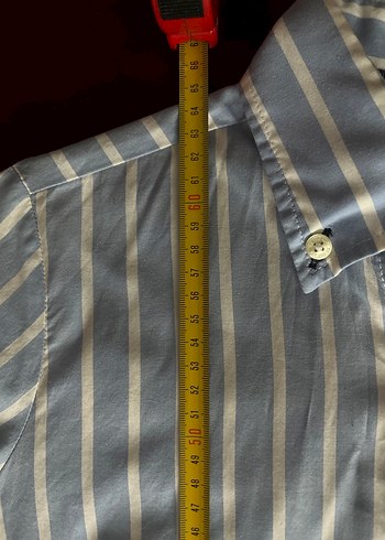 US POLO ASNN MARKA Mavi Çizgili Pamuklu Kadın Gömlek - Görsel 3