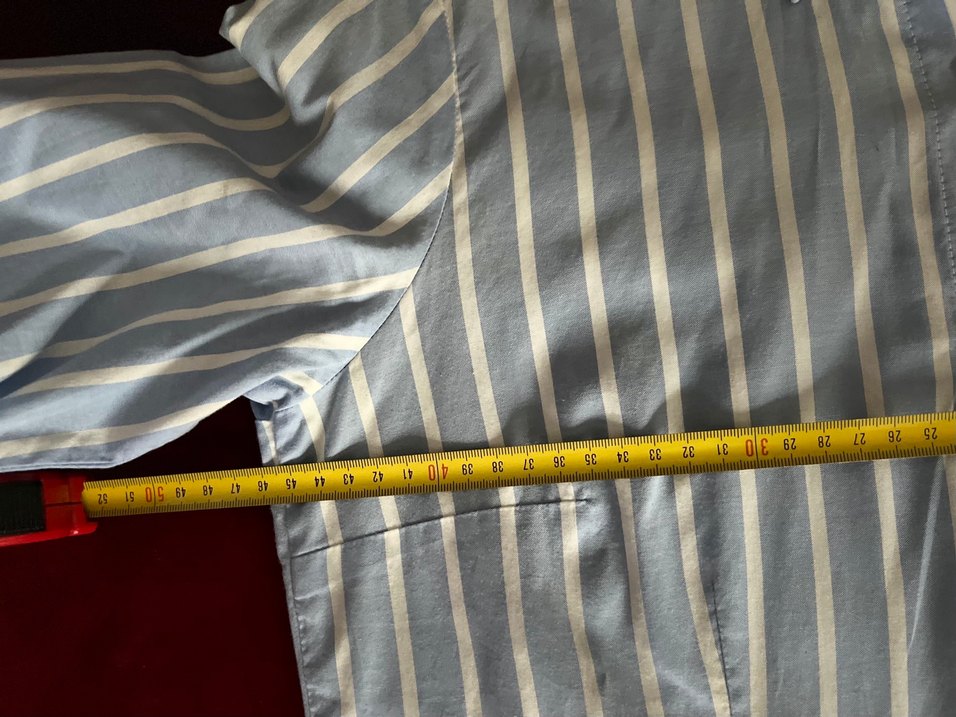 US POLO ASNN MARKA Mavi Çizgili Pamuklu Kadın Gömlek - Görsel 4