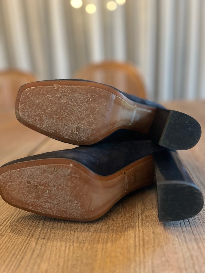 MANGO Siyah Süet Topuklu  Çorap Kadın Bot - Görsel 3