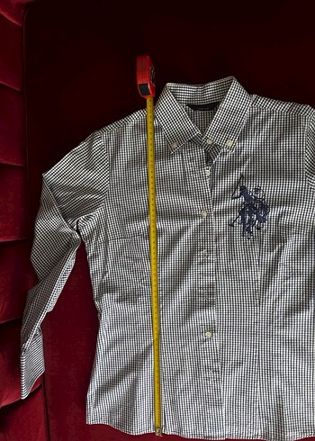 US POLO ASNN MARKA  Düğmeli Uzun Kollu Beyaz Gömlek - Görsel 4