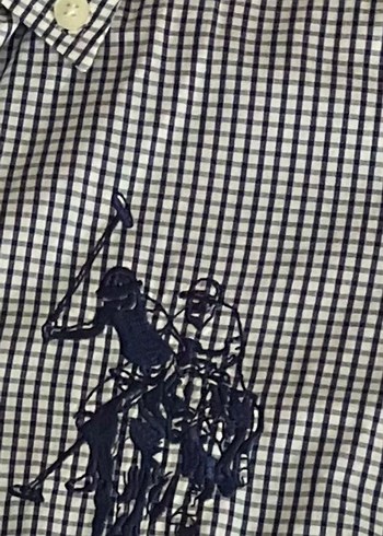 US POLO ASNN MARKA  Düğmeli Uzun Kollu Beyaz Gömlek - Görsel 7