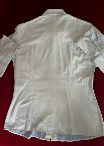 US POLO ASNN MARKA Mavi Baskılı Uzun Kollu Kadın Gömlek - Görsel 2