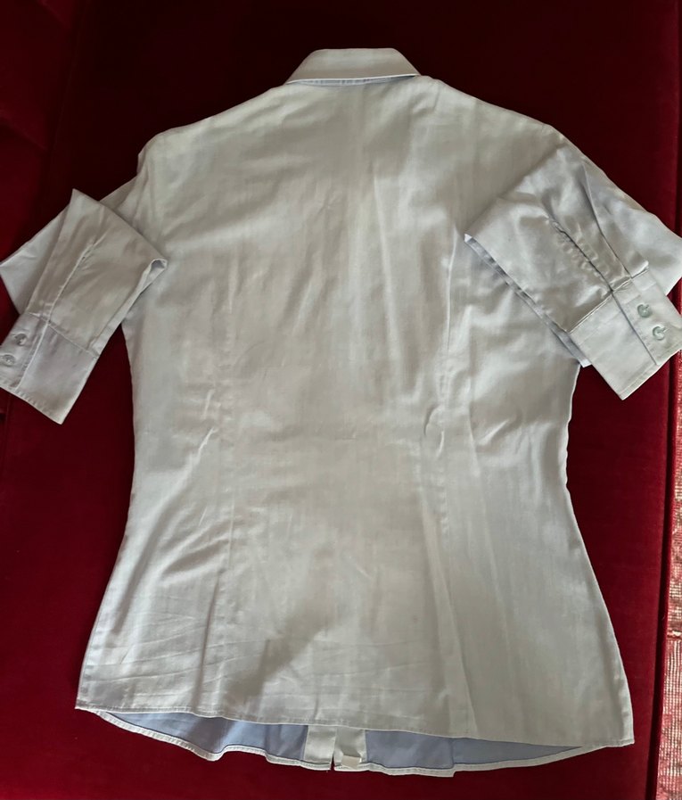 US POLO ASNN MARKA Mavi Baskılı Uzun Kollu Kadın Gömlek - Görsel 2