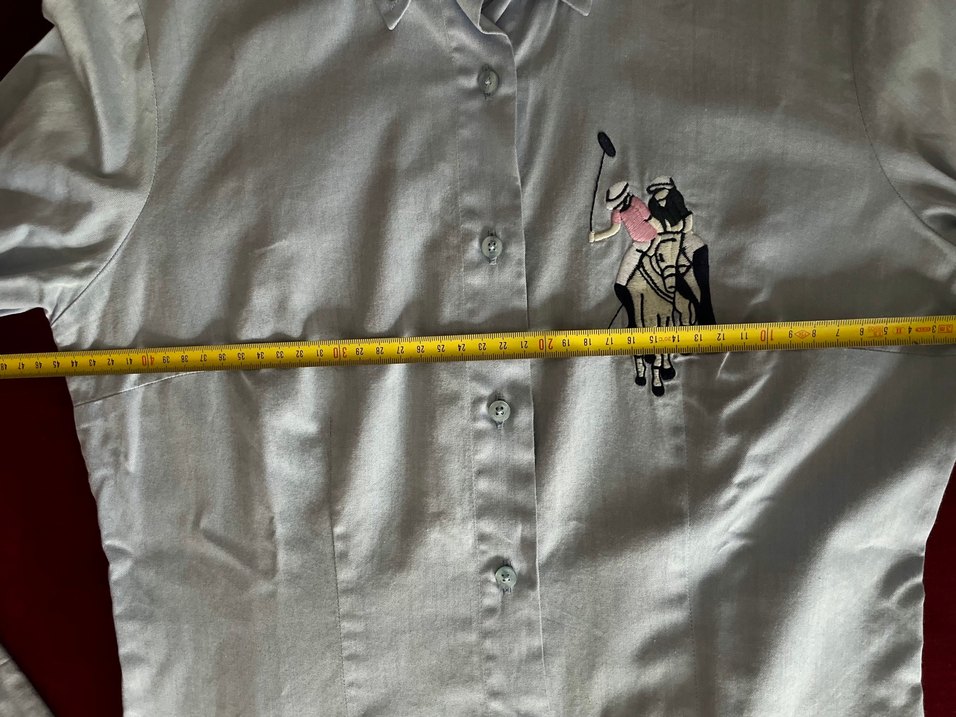 US POLO ASNN MARKA Mavi Baskılı Uzun Kollu Kadın Gömlek - Görsel 3