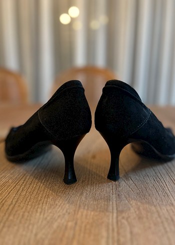 Divarese  Marka Siyah Süet Dolgu Topuklu Stiletto - Görsel 3