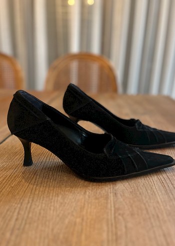 Divarese  Marka Siyah Süet Dolgu Topuklu Stiletto - Görsel 2