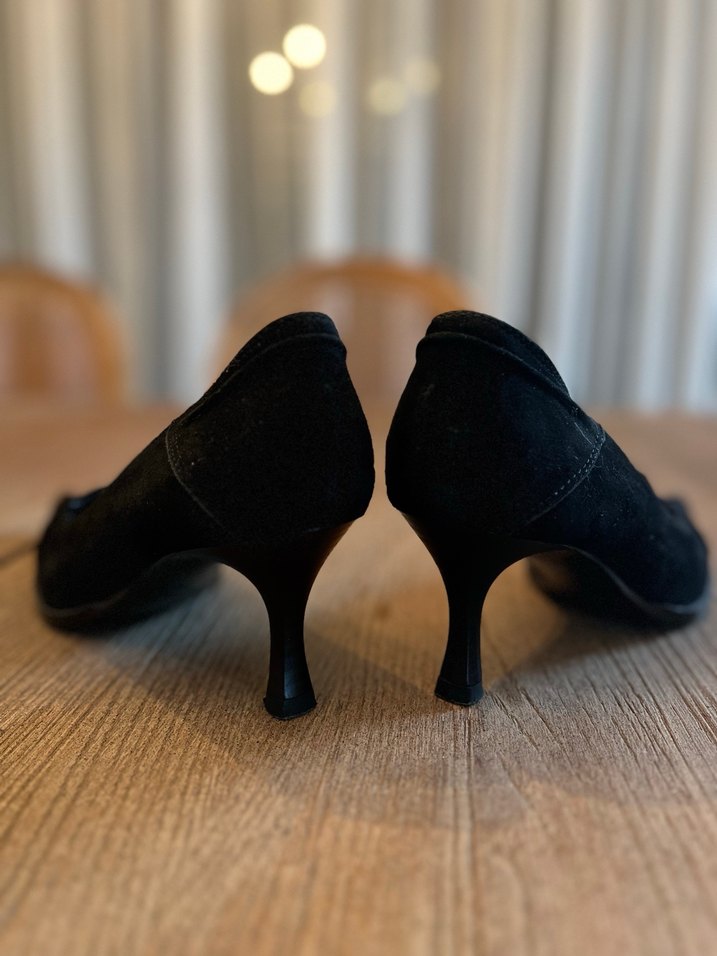 Divarese  Marka Siyah Süet Dolgu Topuklu Stiletto - Görsel 3