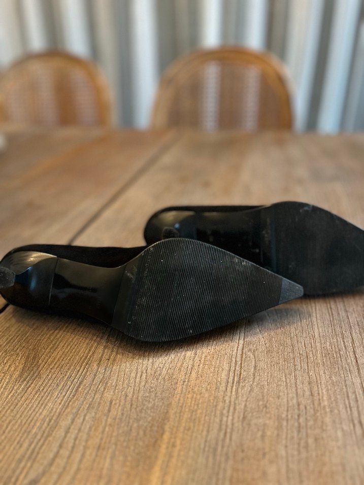 Divarese  Marka Siyah Süet Dolgu Topuklu Stiletto - Görsel 5