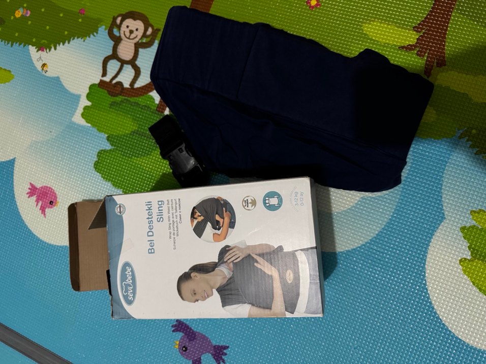 Gri Bel Destekli Bebek Slingi - Görsel 2