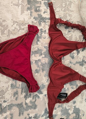 Trendyol & Milla Bordo bikini takım 38 40 beden hiçbir kusuru yok