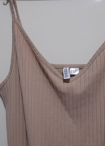 H&M ten rengi askılı elbise
